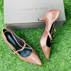 Charles and keith sequin heels